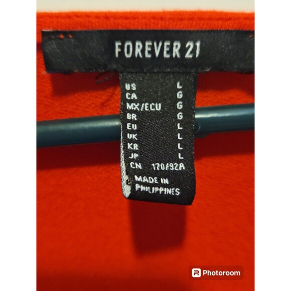 FOREVER 21 WRAP RED TOP SZ L - Picture 3 of 3